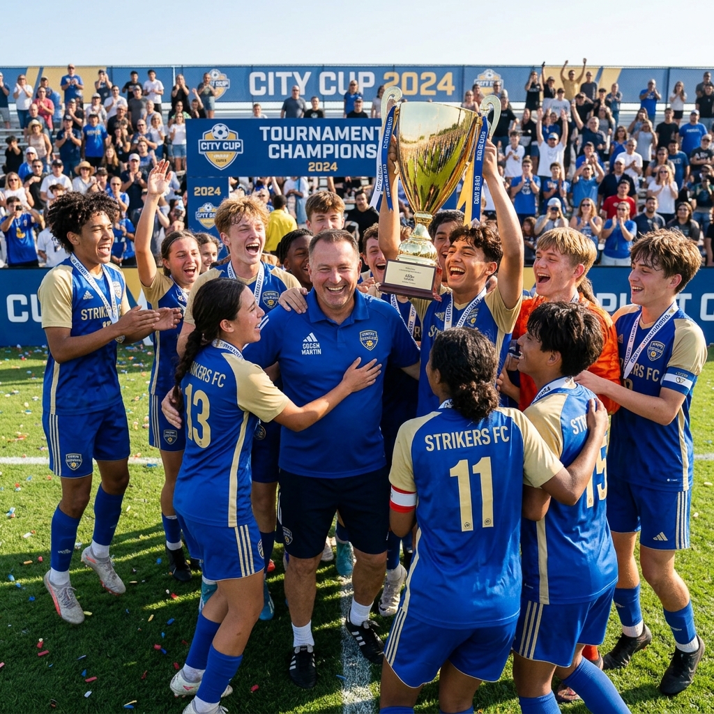 Team celebrating victory